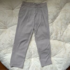 Aritzia Babaton Light Grey Pleated Trousers